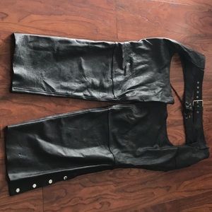 Men’s XL black leather chaps